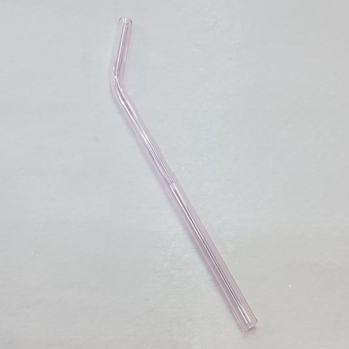 #GWXG8-PK;  Glass straw bent 19.5cm PK