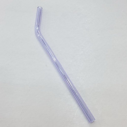 #GWXG8-PL;  Glass straw bent 19.5cm PL