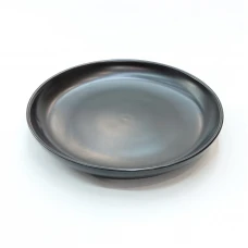 #HN0160-BK; Ceramic rd. plate 14cm BK..