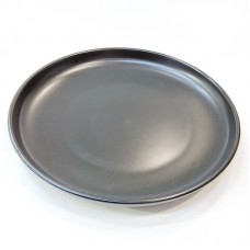 #HN0313-BK;  Ceramic rd. plate 17cm blac..