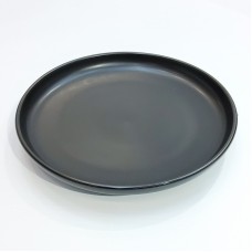 #HN0375-BK;  Ceramic rd. plate 24cm bK..