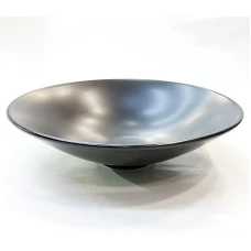 #HN0498-BK;  Ceramic deep rd. bowl 20cm ..