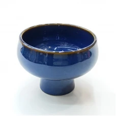 #HN0696; Ceramic dessert bowl w. stand..