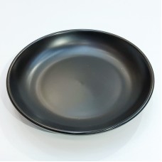 #HN2720-BK;  Ceramic plate round 14cm bl..