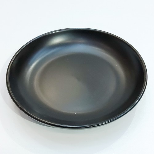 #HN2720-BK;  Ceramic plate round 14cm black