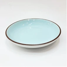 #HN2720-BW; Ceramic plate round 14cm BW..