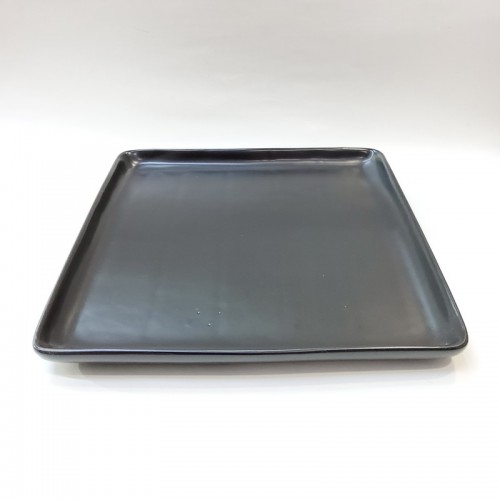 #HN8783-BK; Ceramic plate square 25cm - BK