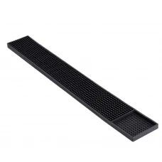 #JQ0787;  Silicone bar mat 60x8cm BK..