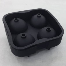 #JSC789-BK;  Silicone Ice mold 4 balls..