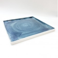 #KA0458; Ceramic 10.5" square plate..