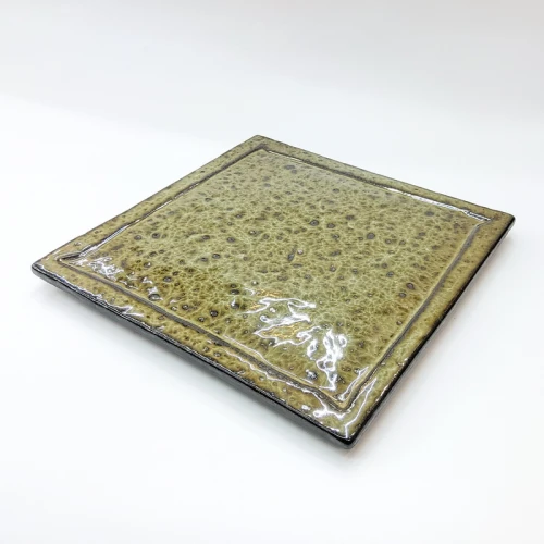 #KA4838; Ceramic square plate 10" #ST