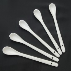 #KFS1; Ceramic white coffee spoon 1x6..