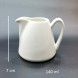 #KH7051-CW; Ceramic cream pot 140ml w. handle - CWT   