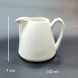 #KH7051-CW; Ceramic cream pot 140ml w. handle - CWT   