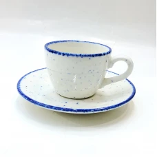 #KHE100-P; Ceramic coffee cup + saucer 1..