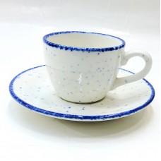 #KHE150-P; Ceramic coffee cup + saucer 1..