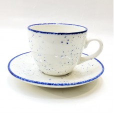 #KHE190-P; Ceramic coffee cup + saucer 1..