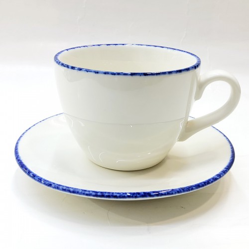 #KHE250; Ceramic coffee cup + saucer 250ml #KH