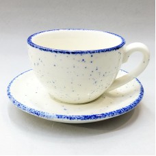 #KHEG220-P; Ceramic coffee cup + saucer ..