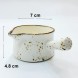 #KK1066-WT; Ceramic cream pot w. handle