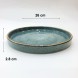 #KK1073-BL; Ceramic deep plate 10.25"