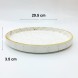 #KK1080-WT; Ceramic 12" deep plate - WT 