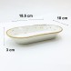 #KK1097-WT; Ceramic oval deep plate 7.25"