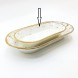 #KK1097-WT; Ceramic oval deep plate 7.25"