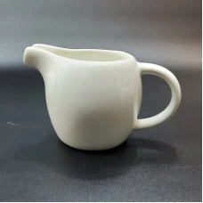 #KK1210-CW; Ceramic cream pot w. handle ..