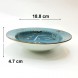 #KK1258-BL;  Ceramic deep plate 7.5"