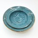 #KK1258-BL;  Ceramic deep plate 7.5"