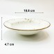 #KK1258-WT;  Ceramic deep plate 7.5"