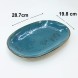 #KK1265-BL;  Ceramic oval plate 29x20cm