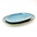 #KK1265-BL;  Ceramic oval plate 29x20cm