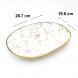 #KK1265-WT;  Ceramic oval plate 29x20cm