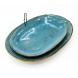 #KK1272-BL;  Ceramic oval pate 23x16.5cm