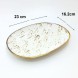 #KK1272-WT;  Ceramic oval pate 23x16.5cm