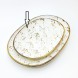 #KK1272-WT;  Ceramic oval pate 23x16.5cm