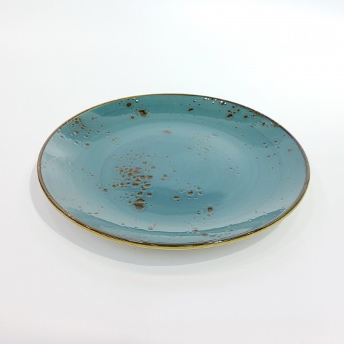 #KK1296-BL;  Ceramic plate 8.25"