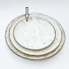 #KK1296-WT;  Ceramic plate 8.25"