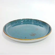 #KK1302-BL; Ceramic round plate 10.75&qu..