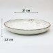 #KK1302-WT;Ceramic  round plate 10.75"