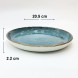 #KK1319-BL; Ceramic plate 8" #BL