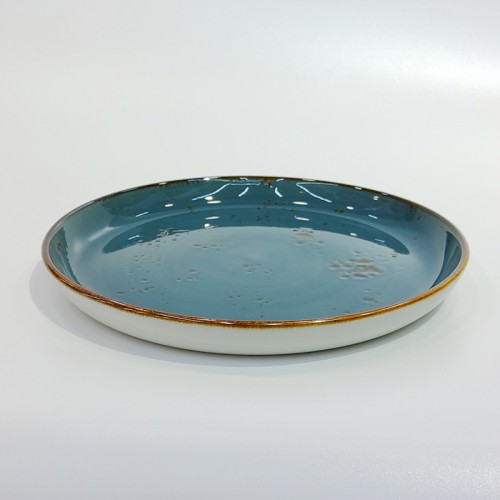 #KK1319-BL; Ceramic plate 8" #BL