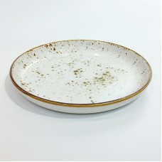 #KK1319-WT; Ceramic round plate 8" ..