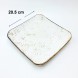 #KK1326-WT; Ceramic square plate 8" WT