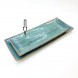 #KK1340-BL;  Ceramic plate 31x12.5cm #BL