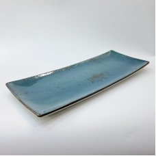 #KK1357-BL;  Ceramic plate 36X15cm #BL..