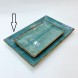 #KK1371-BL;  Ceramic plate 31x20cm #BL