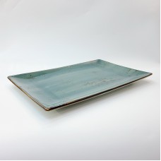 #KK1371-BL;  Ceramic plate 31x20cm #BL..